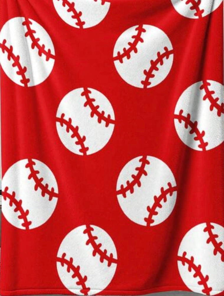 Red Baseball Blanket