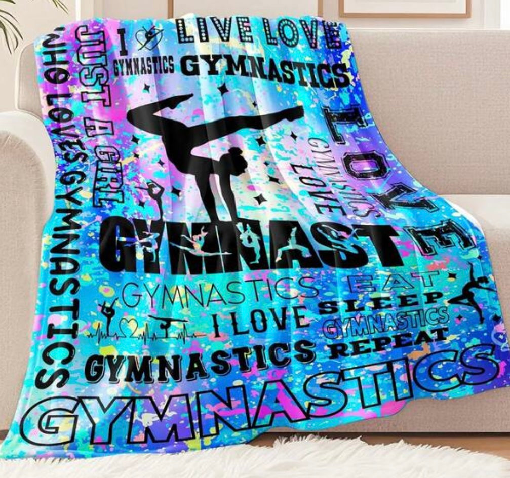 Gymnastics Throw Blanket - Tie-Dye