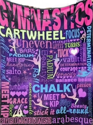 Gymnastics Throw Blanket - Purple