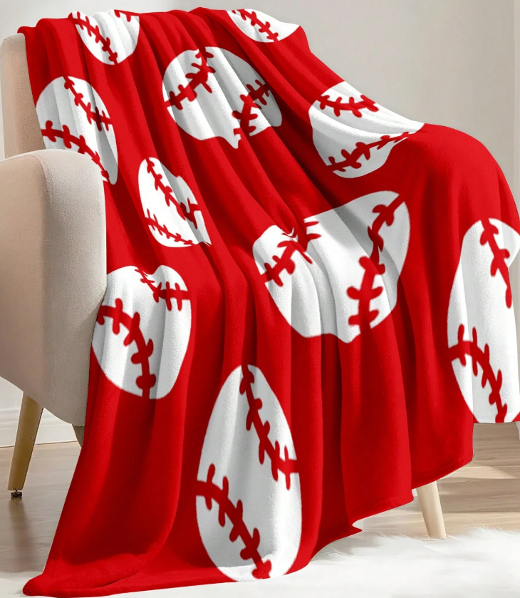 Red Baseball Blanket