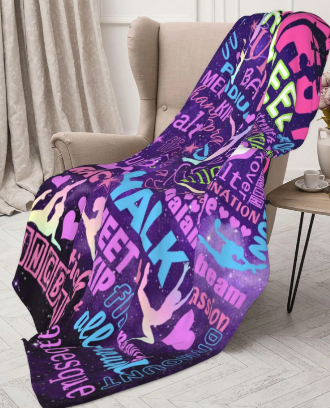 Gymnastics Throw Blanket - Purple
